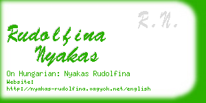 rudolfina nyakas business card